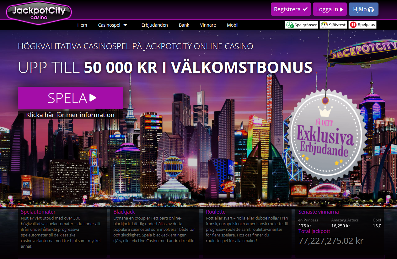 Sveriges bästa casino för jackpottälskare! | JackpotCity Casino Sveriges bästa casino för jackpottälskare! | JackpotCity Casino